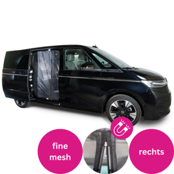 VanQuito Moskitonetz für VW T7 Schiebetür fine mesh Magnetreißverschluss